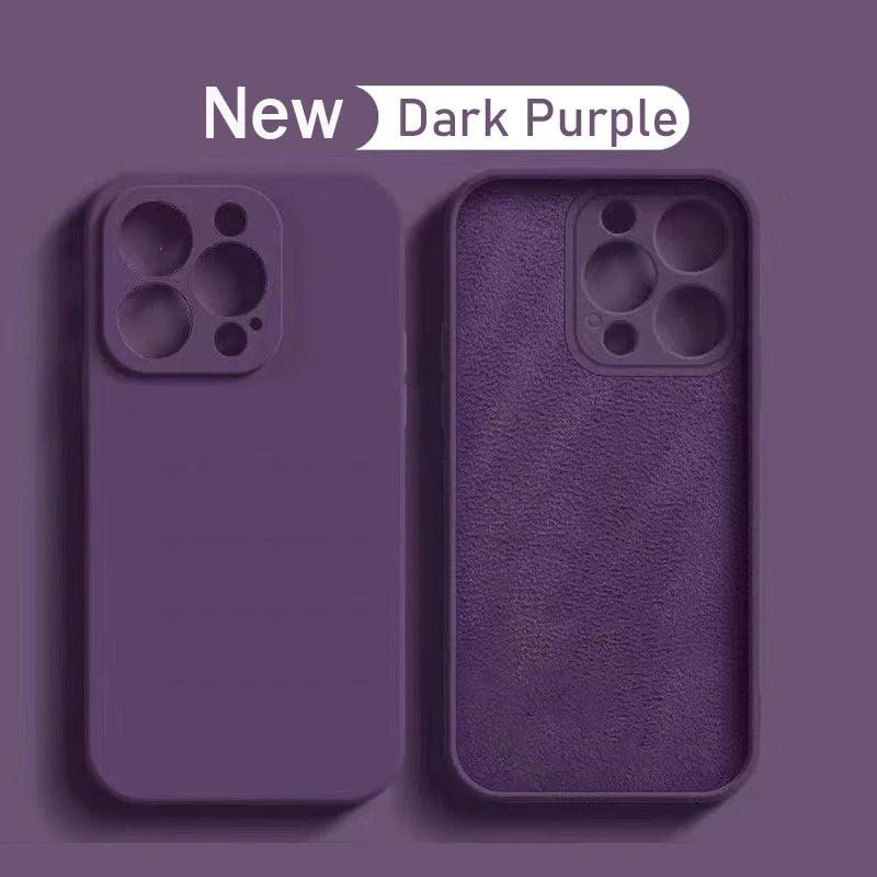 Original Liquid Silicone Phone Case For iPhone 17 16 15 14 13 11 12 15 Pro Max Mini X XR XS 7 8 Shockproof Back Cover