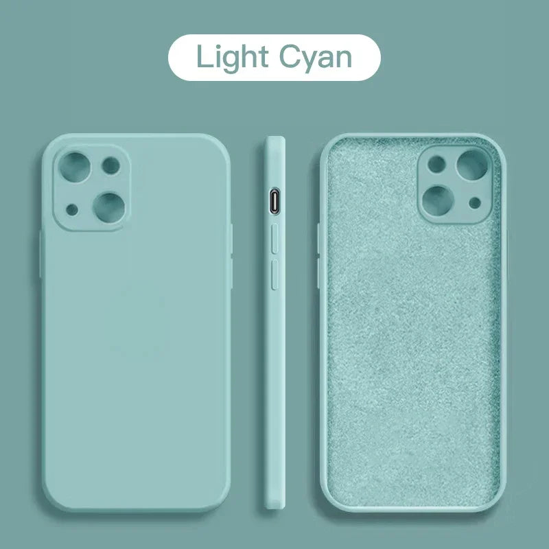 Original Liquid Silicone Phone Case For iPhone 17 16 15 14 13 11 12 15 Pro Max Mini X XR XS 7 8 Shockproof Back Cover