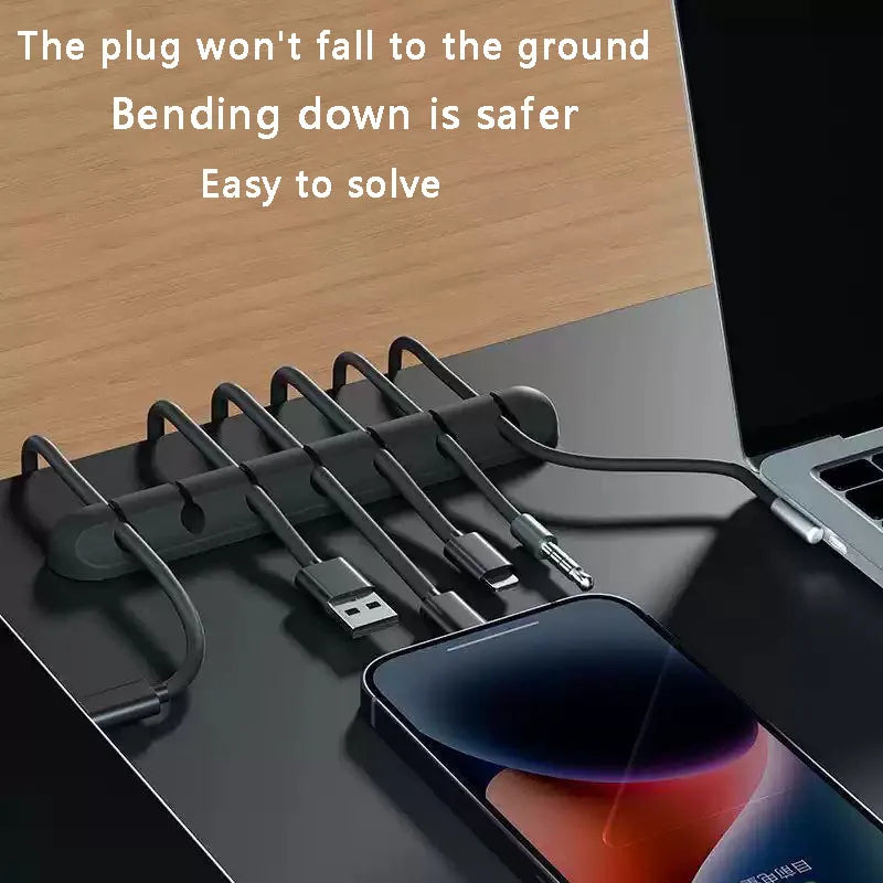 Adhesive Cable Holder Clips Cord Management Wire Organizer for Desktop USB Charging Cable Nightstand Power Cord Mouse Cable