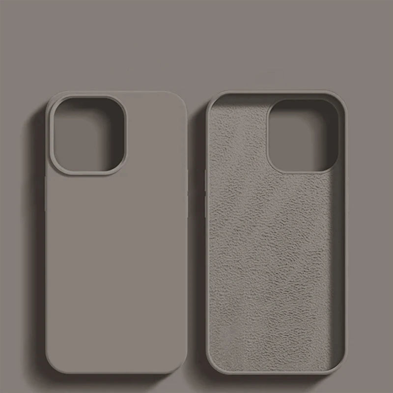 Original Liquid Silicone Case For iPhone 13 12 11 14 15 16 Pro Max Plus Official Case Bumper Protective Cover Phone Accessories