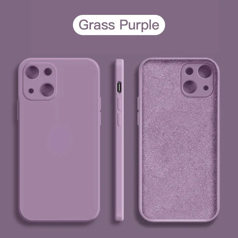 Original Liquid Silicone Phone Case For iPhone 17 16 15 14 13 11 12 15 Pro Max Mini X XR XS 7 8 Shockproof Back Cover